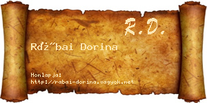 Rábai Dorina névjegykártya